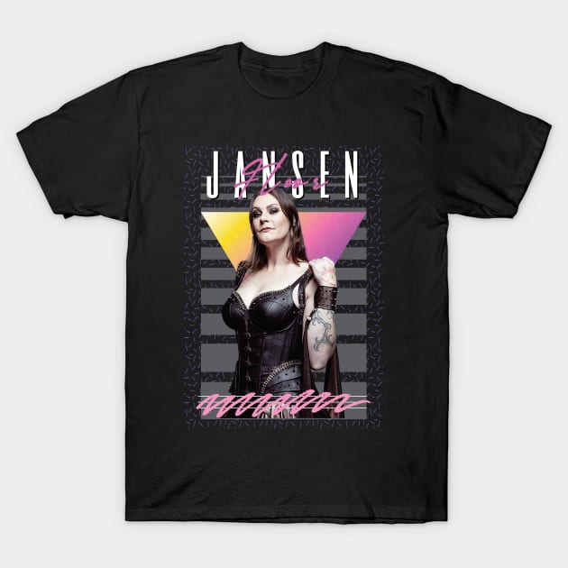 Floor Jansen Retro Style Fan Art T-Shirt by Madesu Art